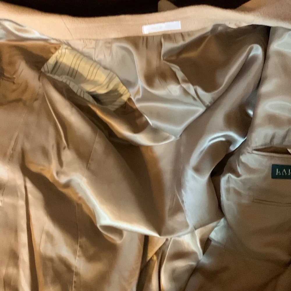 Lauren Ralph Lauren tan camel hair blazer jacket Size 44L
